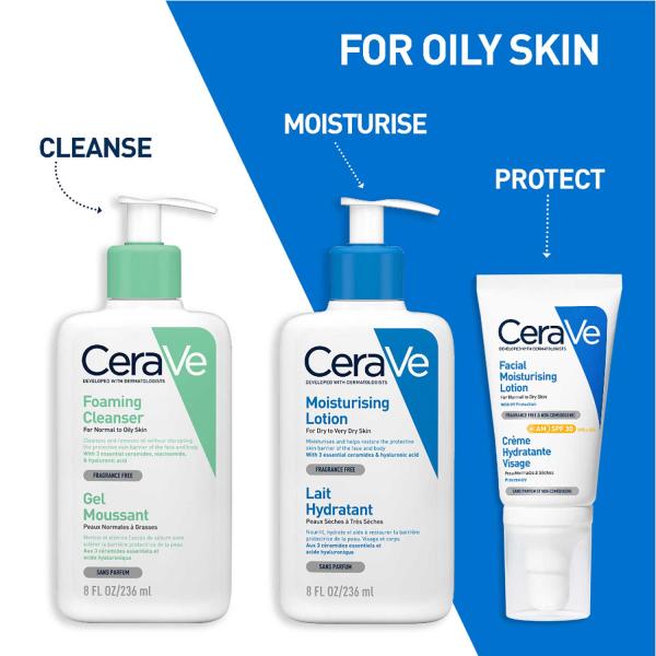 CeraVe Foaming Cleanser For Normal To Oily Skin 236 ml - Face Wash & Cleansers
