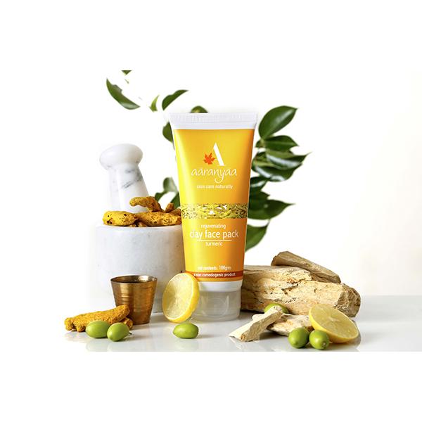 Aaranyaa Rejuvenating Clay Face Pack Turmeric 100 gm - Face Packs