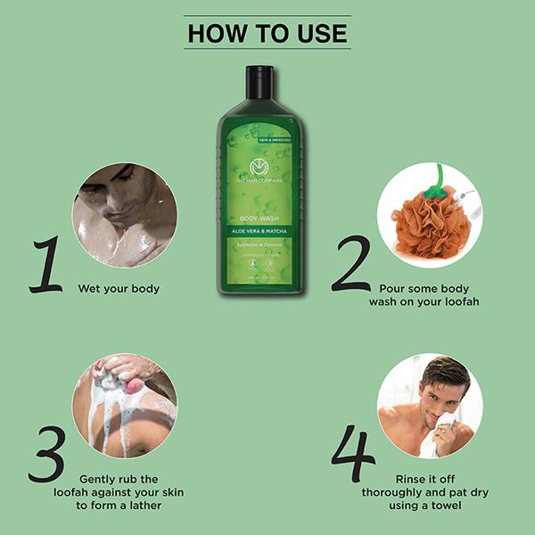 The Man Company Aloe Vera & Matcha Body Wash 200 ml - Shower Gels & Body Wash