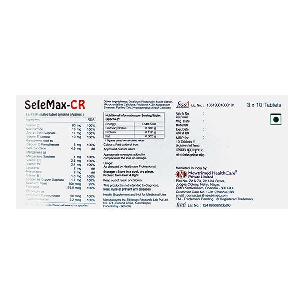 SELEMAX CR Tablet 10's - Supplements-Vam