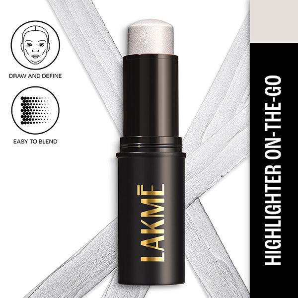 Netmeds | Lakme Facelift Multislayer Highlighter Stick-9 Silvershimmerbomb 13 gm