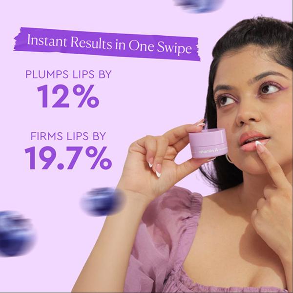 The Face Shop Vitamin A Lip Mask with Blueberry Extracts, Shea Butter for Soft, Plump Lips 7 gm - Lip Mask