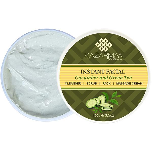 Kazarmaa Cucumber and Green Tea - Exfoliating Face Scrub 150 gm - Face Packs