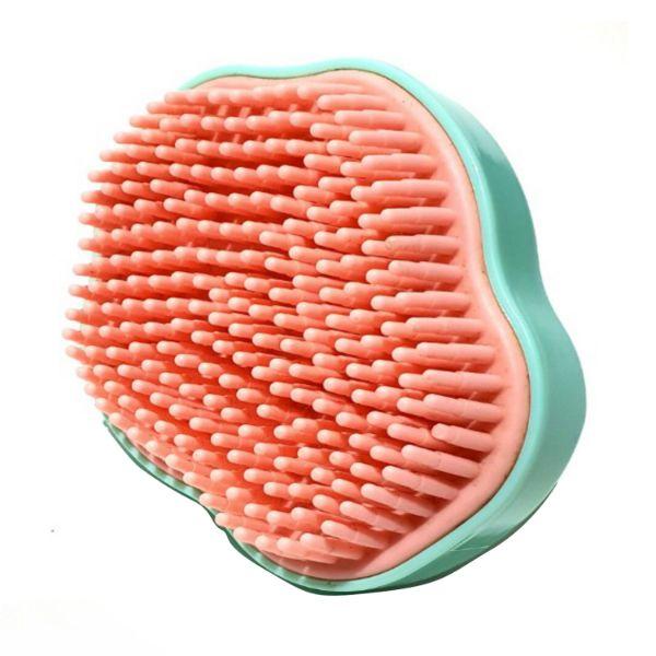 Alan Truman Super-Soft Shampoo & Scalp Massage Brush - Green/Pink 1's - Hair Brushes
