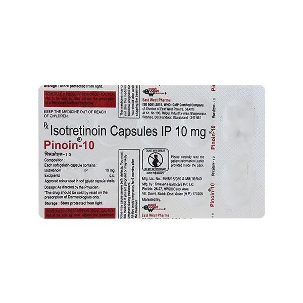 Pinoin 10mg Capsule 10'S - Acne-Acn