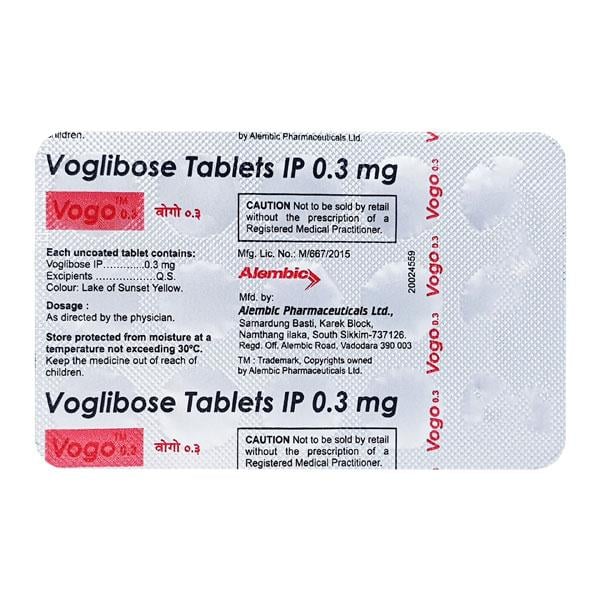 Vogo 0.3mg Tablet 15'S - Diabetes-Ant