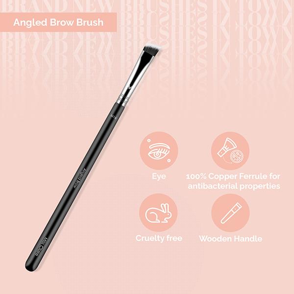 Miss Claire M16 - Angled Brow Brush (Chrome) 1's - Eye Brush