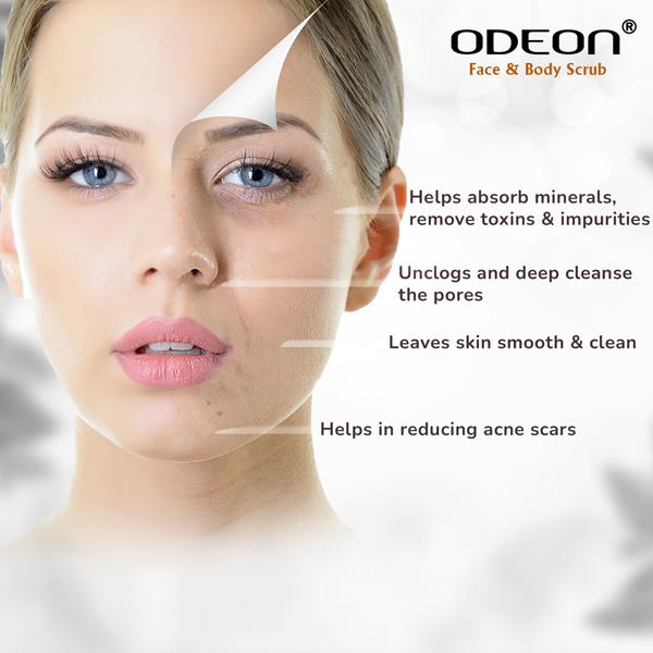 Odeon Charcoal & Tea Tree Face And Body Scrub 100 ml - Scrubs & Exfoliants