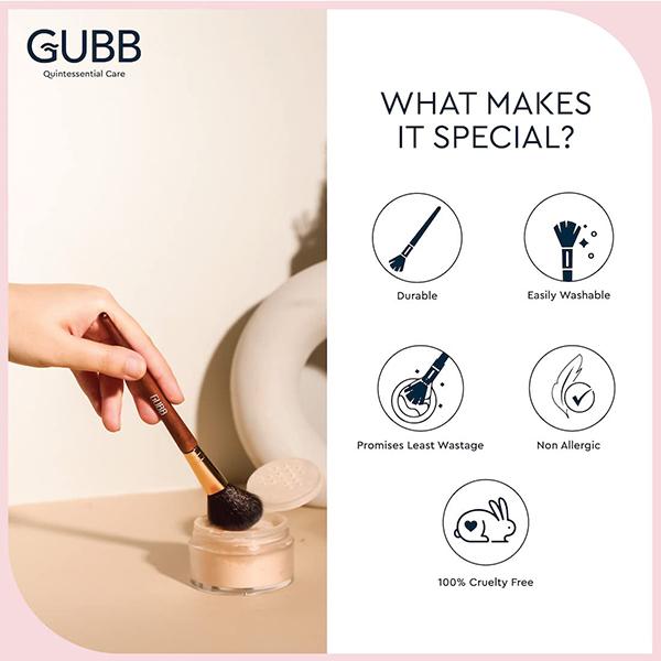 Gubb Flawless Base Kit Set Of 5 (Foundation, Blush, Fan, Buffer & Powder) 1's - Face Brush