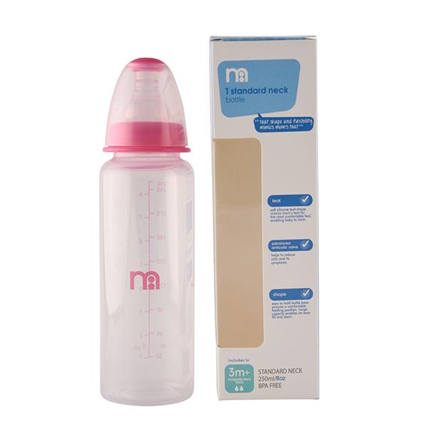 Mothercare Narrow Neck Bottle - Pink 250 ml