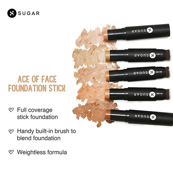SUGAR Cosmetics Ace Of Face Foundation Stick - 30 Chococcino  12gm - Foundation