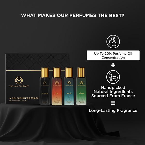 The Man Company Curated Perfume Gift Set 4 x 20ml A Gentlemens Desire Long-Lasting Fragrance 1's - Men Perfumes (Edt/Edp)