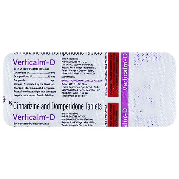 VERTICALM D Tablet 10's - Vertigo-Ant