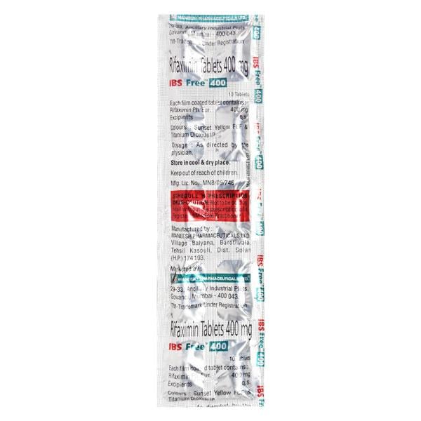 IBS FREE 400mg Tablet 10's - Bacterial Infections-OAB