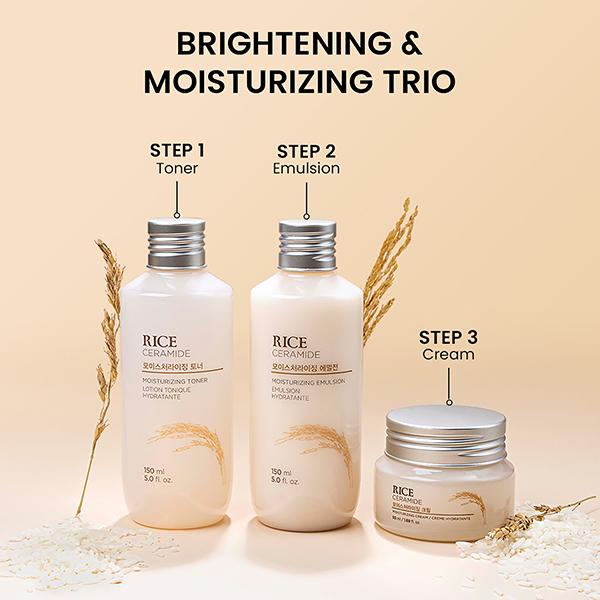 The Face Shop Rice & Ceramide Moisturizing Toner - Korean Beauty Skincare for Brightness 150 ml - Toners