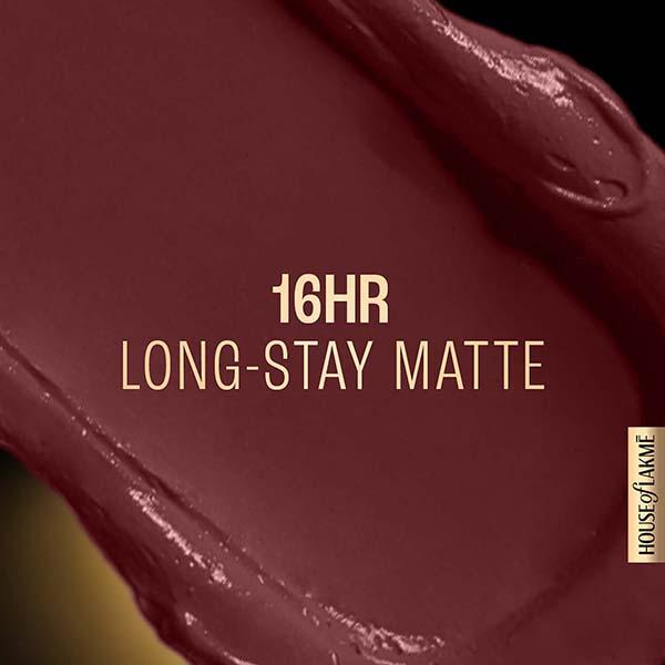 Lakme Forever Matte Liquid Lip, 16hr Lipstick, Wine Touch, 5.6ml - Liquid Lipsticks