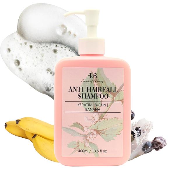 House of Beauty Anti-Hair Fall Shampoo For Regrowth, Follicles Strengthening with Biotin 400ml - Shampoos