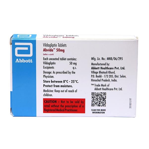 ABVIDA 50mg Tablet 15's - Diabetes-Ant