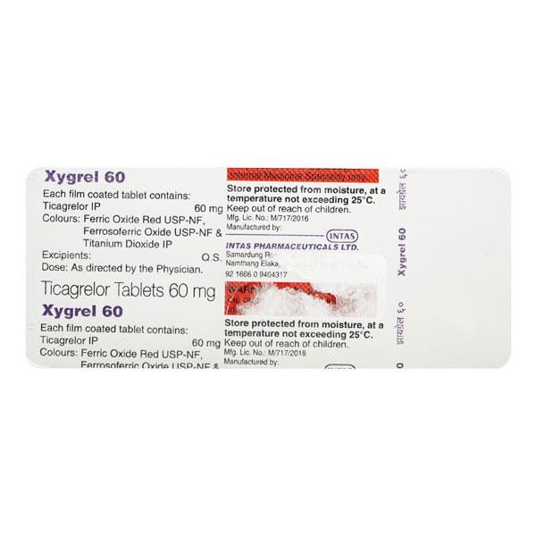 XYGREL 60 Tablet 10's - Blood Clot-Ant