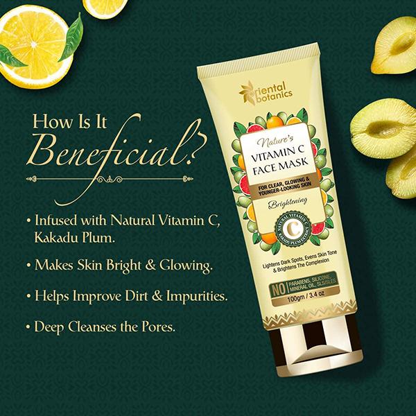 Oriental Botanics Nature's Vitamin C Brightening Face Mask 100 gm - Masks & Peels