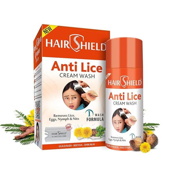Netmeds | Hairshield Anti Lice Cream Wash 30 ml (Free Hair Shield Lice Comb)