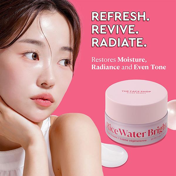 The Face Shop Rice Water Bright Vegan Cream 50 ml - Face Moisturizers