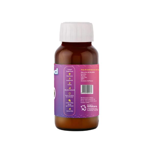 Medocid Antacid AntiGas Syrup - PepperMint Flavour 150 ml - Acidity