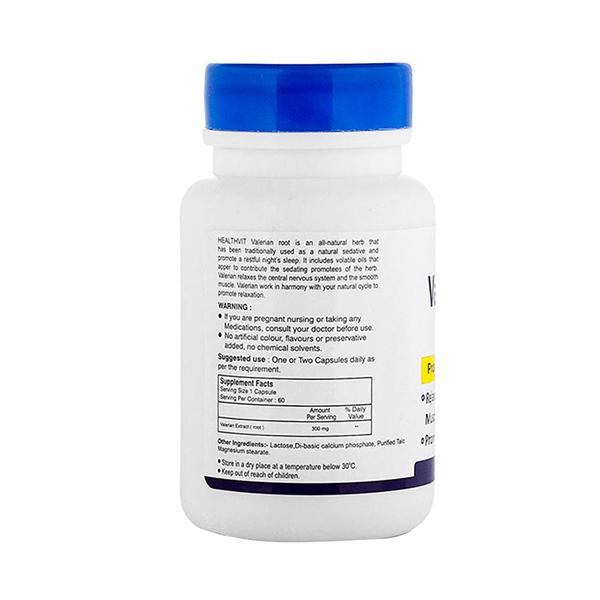 Healthvit Valerian Extract 300mg- Capsules 60's - Herbal Dietary Supplement