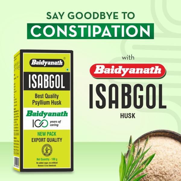 Baidyanath Isabgol Psyllium  Husk Powder 100g - Digestive Care