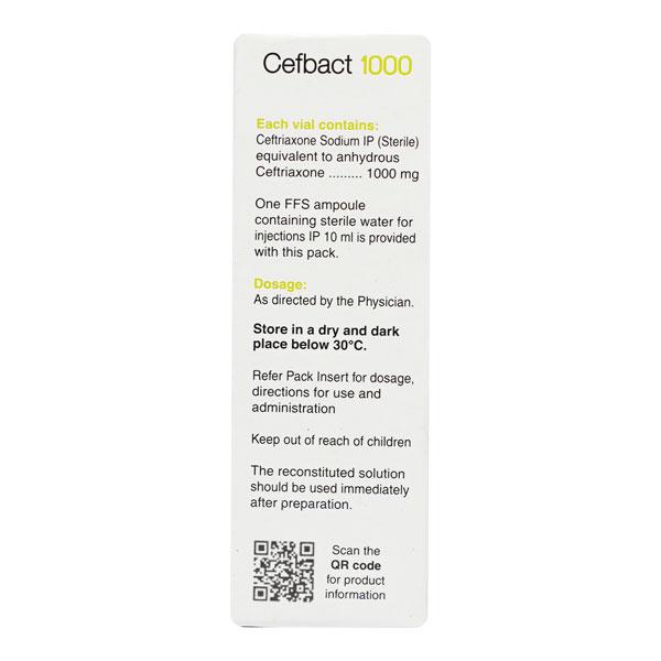 Cefbact 1gm Injection 1's - Bacterial Infections-Cep