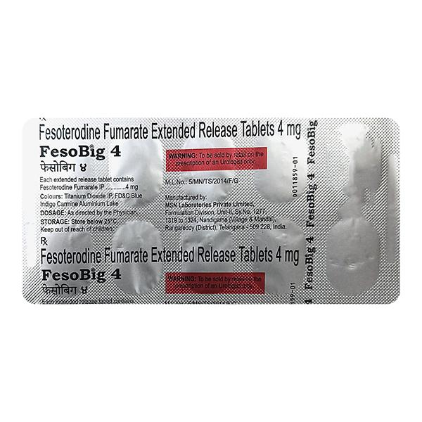 FESOBIG 4 Tablet 10's - Bladder And Prostate Disorders-Dru