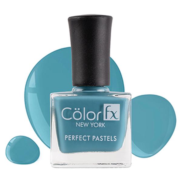 Color Fx Perfect Pastel Longlasting Glossy finish 21 toxin free Non-yellowing Teal -162 9 ml - Nail Polish