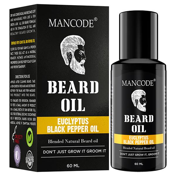 Netmeds | Mancode Beard Oil -Eucalyptus & Black Pepper 60 ml
