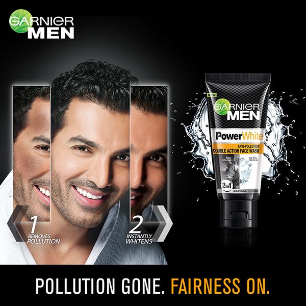 Garnier Men Power White Anti-Pollution Double Action Facewash 50 gm - Face Washes