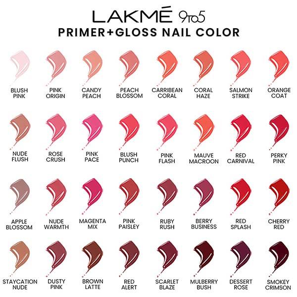 Lakme 9 to 5 Primer + Gloss Nail Colour Nude Warmth 6 ml - Nail Polish