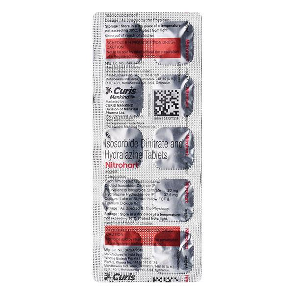 Netmeds | NITROHART 20mg Tablet 10's