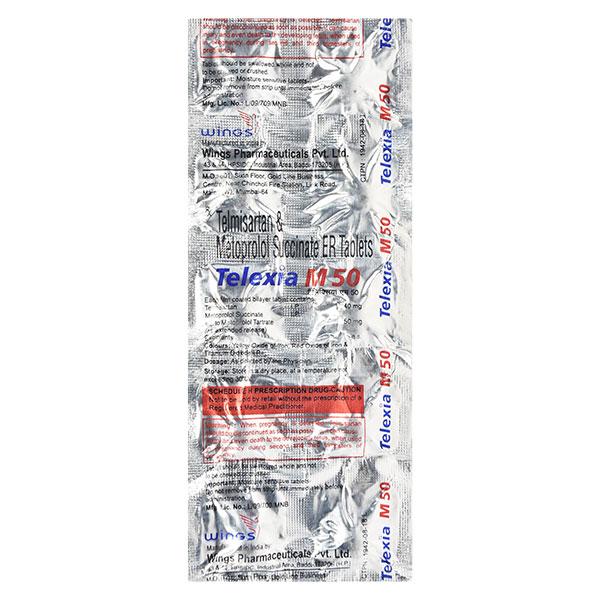 TELEXIA M 50 Tablet 10's - Hypertension-Ang