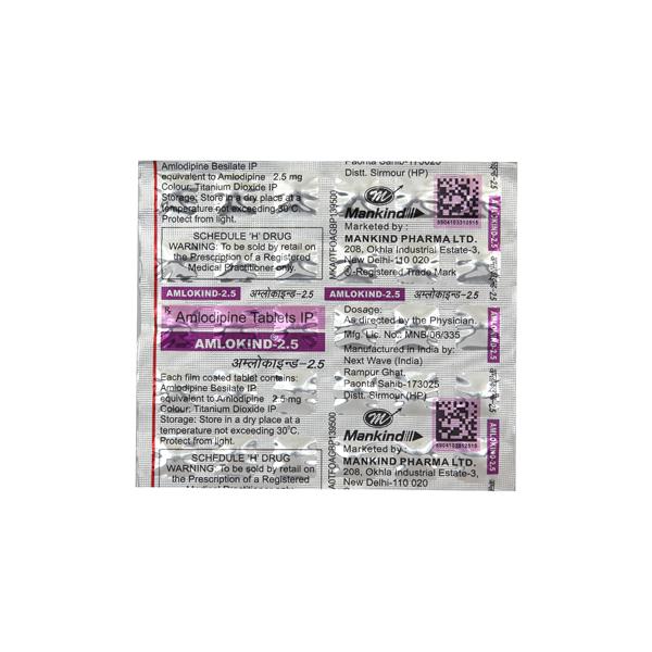 Amlokind 2.5mg Tablet 30'S - Hypertension-Cal