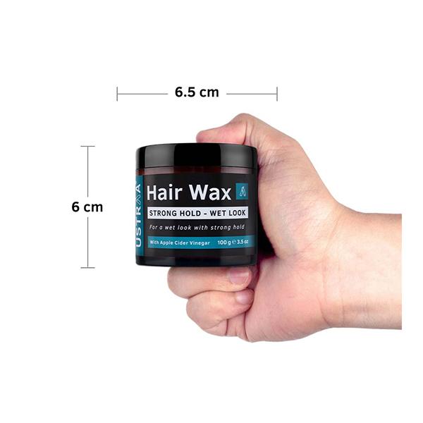 Ustraa Hair Wax for Men with apple cider vinegar Strong Hold - Wet Look 100 gm - Hair Gels & Waxes