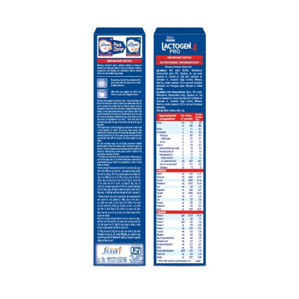 Nestle Lactogen Pro 4 (18 Months+) Powder 400 gm (Refill Pack) - Baby And Infant Supplements