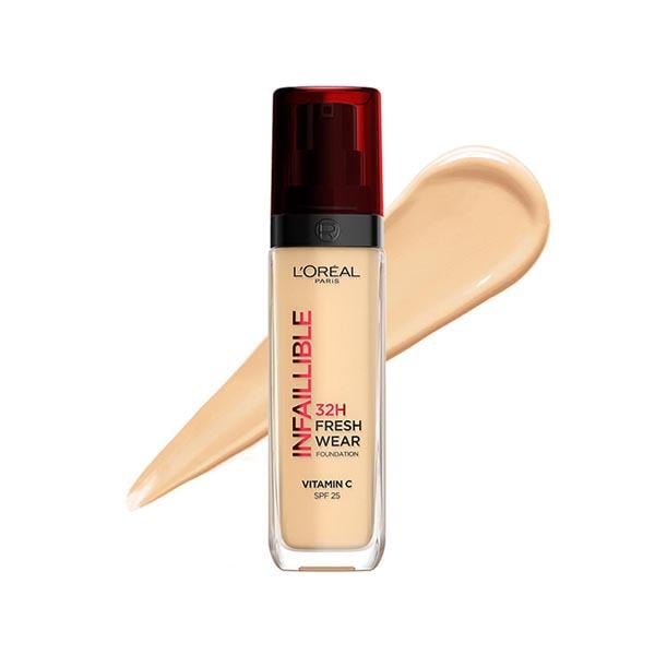 Netmeds | L'oreal Paris Infallible 32H Fresh Wear SPF 25 + Vitamin C Foundation, 125 Being Natural 30 ml