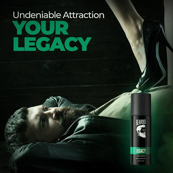 Beardo Legacy 150ml and Godfather 150ml Perfume Deo Spray for Men Combo 1's - Men Deodorants/Roll-Ons