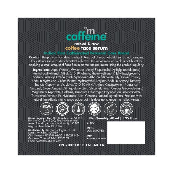 mCaffeine Coffee Hydrating Face Serum For Glowing Skin with Vitamin E for Sun Damage Protection 2's - Face Gels