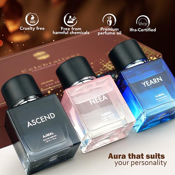 Ajmal Celebration Fragrance Gift Set for Unisex - 3 x 50ml 3's - Perfumes (Edt/Edp)