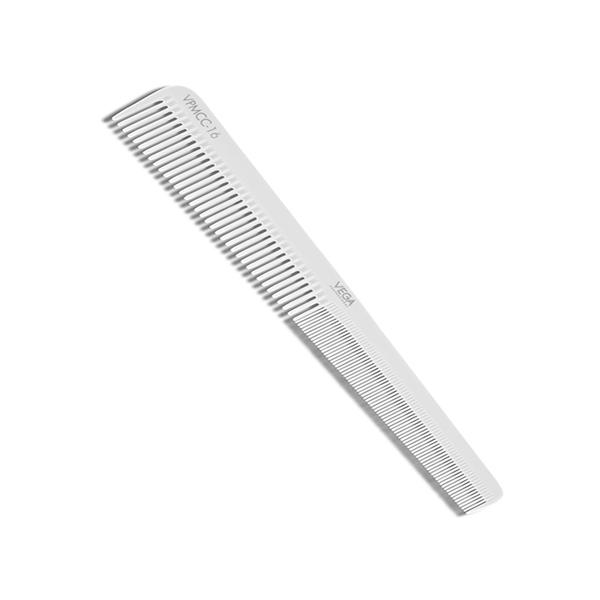 Netmeds | Vega Professional Barber Comb (Carbon Anti-Static White Line Hair Comb)(VPMCC-16) 1's