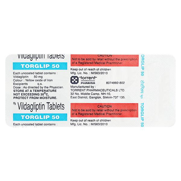 TORGLIP 50mg Tablet 10's - Diabetes-Ant