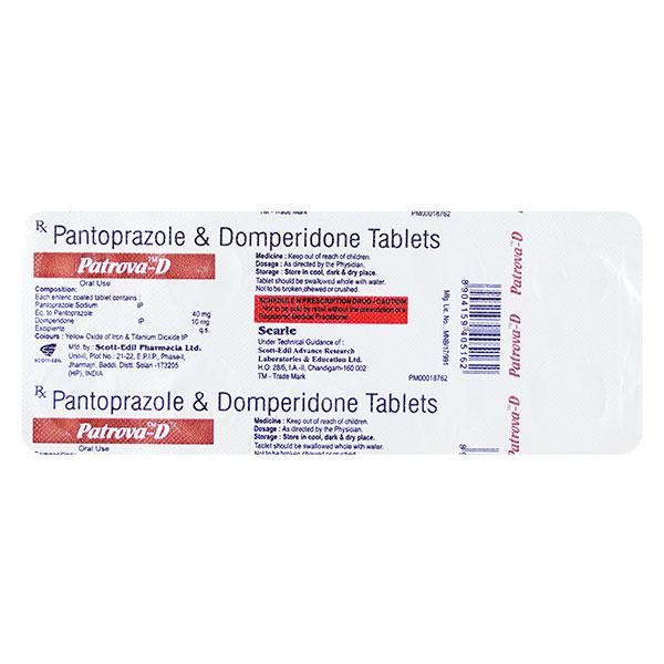 PATROVA D Tablet 10's - Ulcer/Reflux/Flatulence-Aaa
