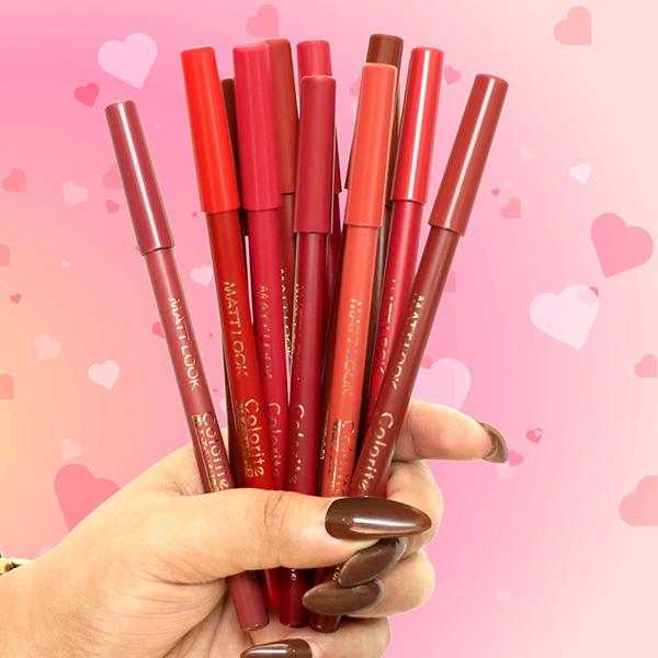 Matt Look Colorite Lip Contour, Lighweight Application, Dreamy purple-22 0.9 gm - Lip Liners