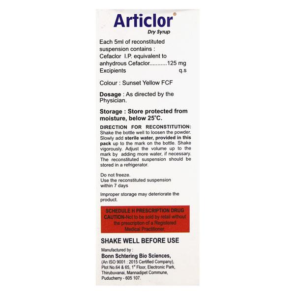 Articlor 125mg Dry Syrup 30ml - Bacterial Infections-Cep