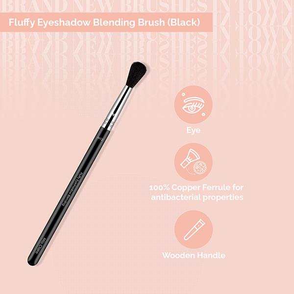 Miss Claire M12 - Fluffy Eyeshadow Blending Brush (Black) (Chrome) 1's - Eye Brush